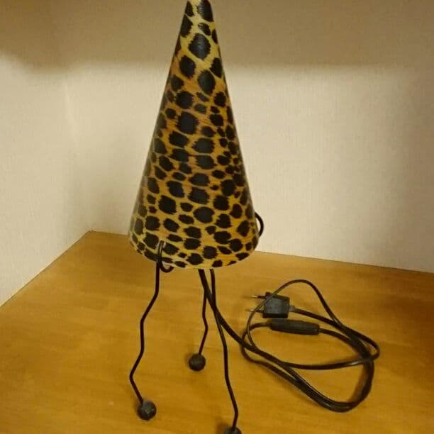 フランス製   アンティーク照明  ヒョウ柄