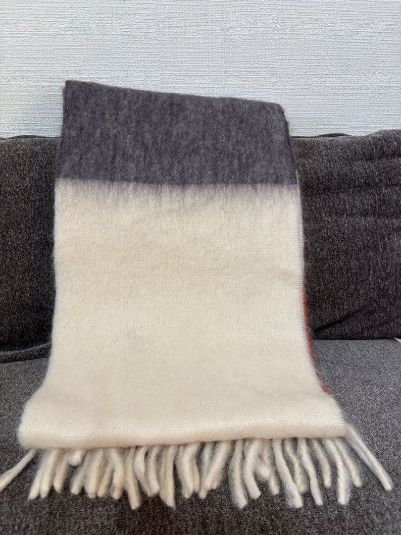 TOMORROWLAND マフラー　モヘヤウール ナイロン ステップダイストール