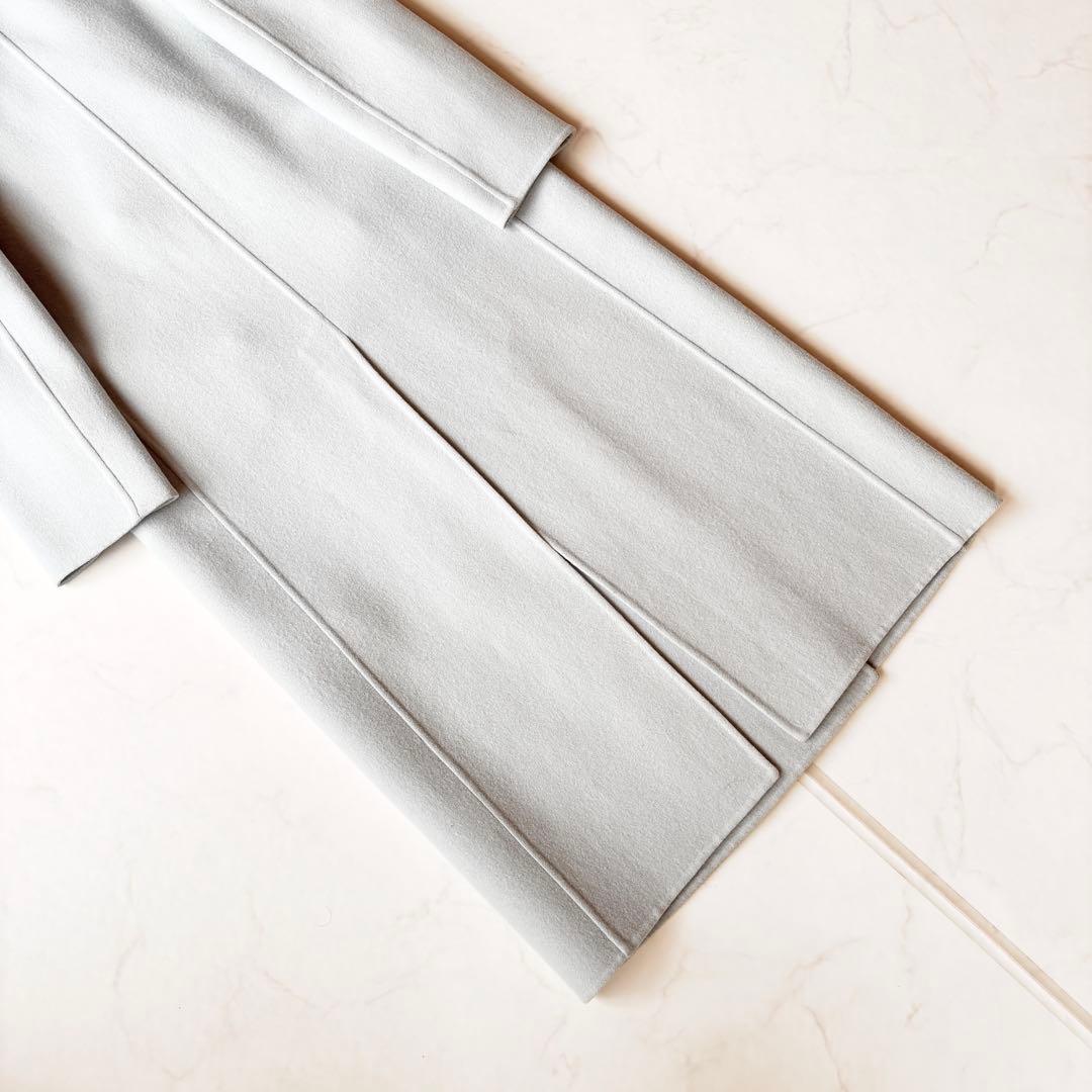 美品✨マディソンブルー パールチェスターコート ダブルフェイス サックスブルー