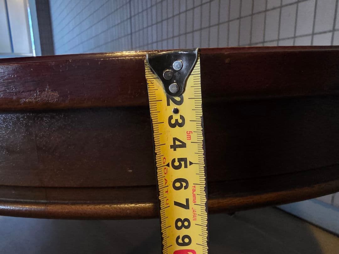 クラシック円形木製テーブル　地中海　円卓　コーヒーテーブル　ラウンドテーブル