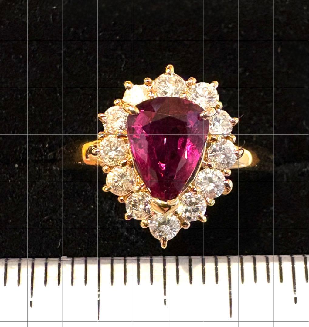 noah　天然ルビー 1.04ct 18金 リング 12号 鑑別付