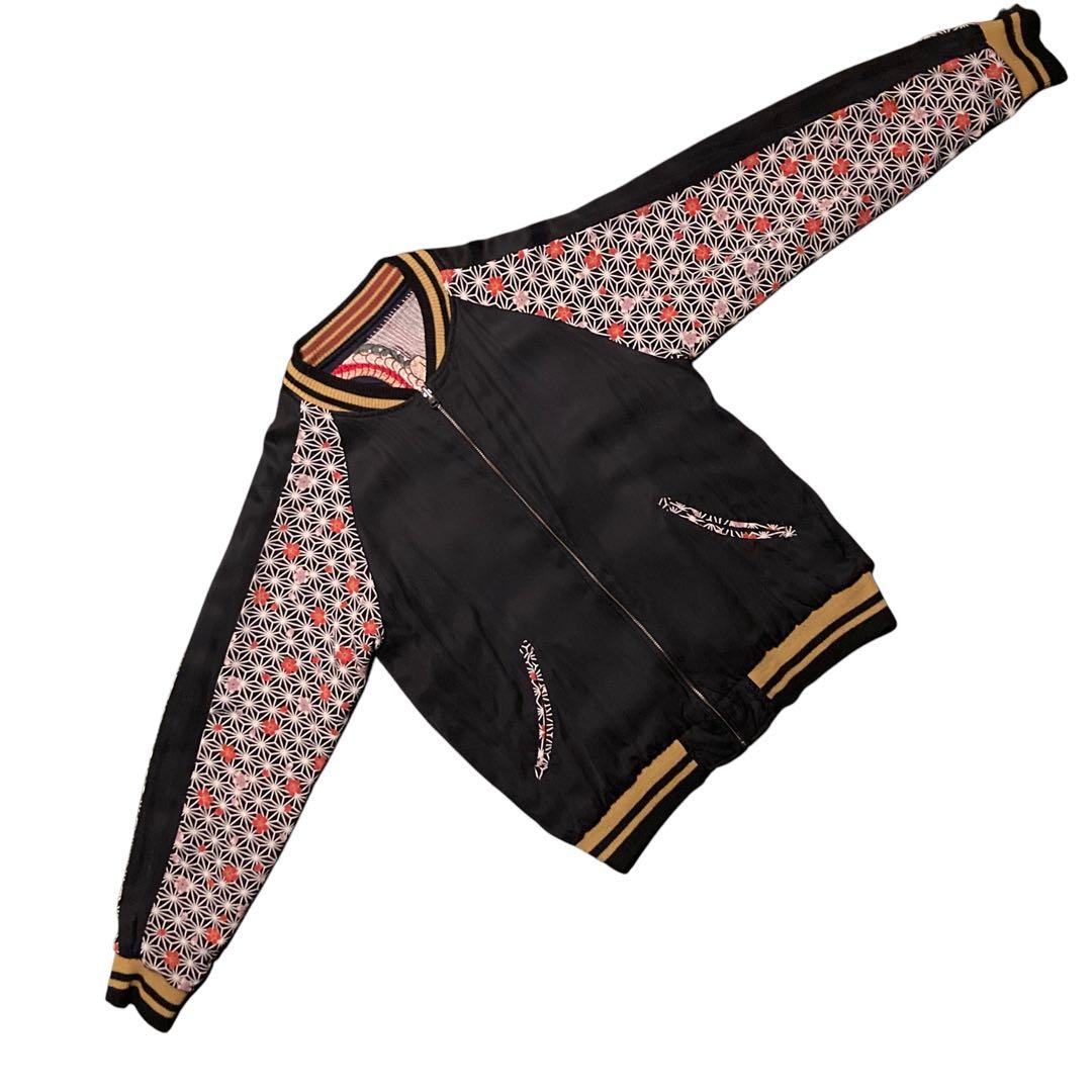 美品 泥棒日記 スカジャン 総刺繍 Dragon 龍 幾何学柄Geometric