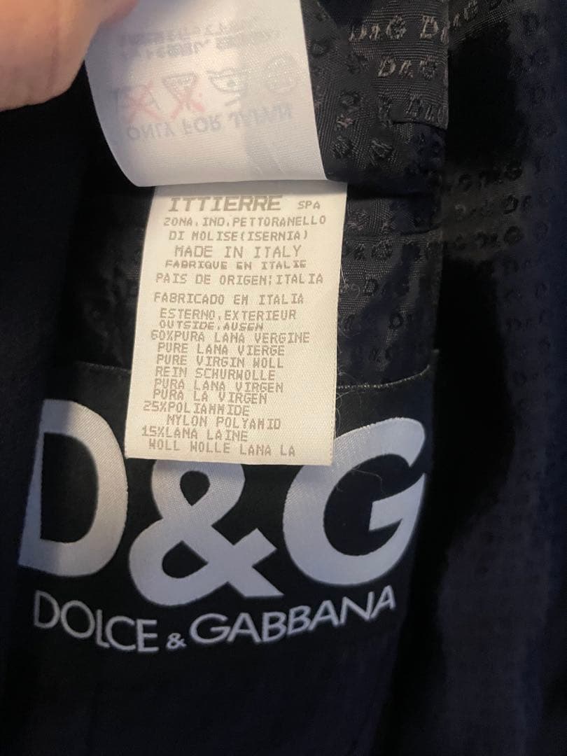 D&G 黒 チェスターコート Lサイズ