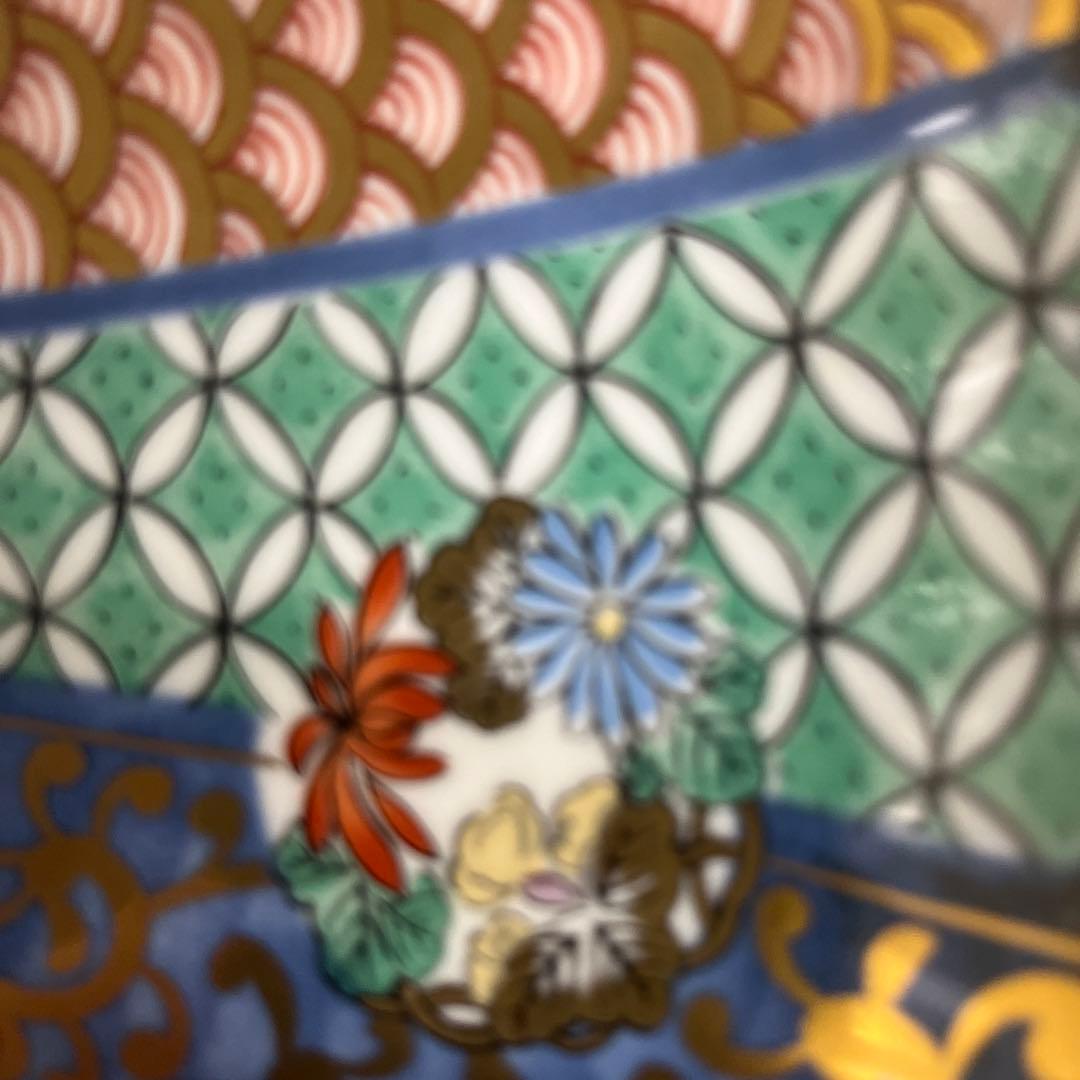 有田焼　龍峰窯　金彩　花風流　大皿