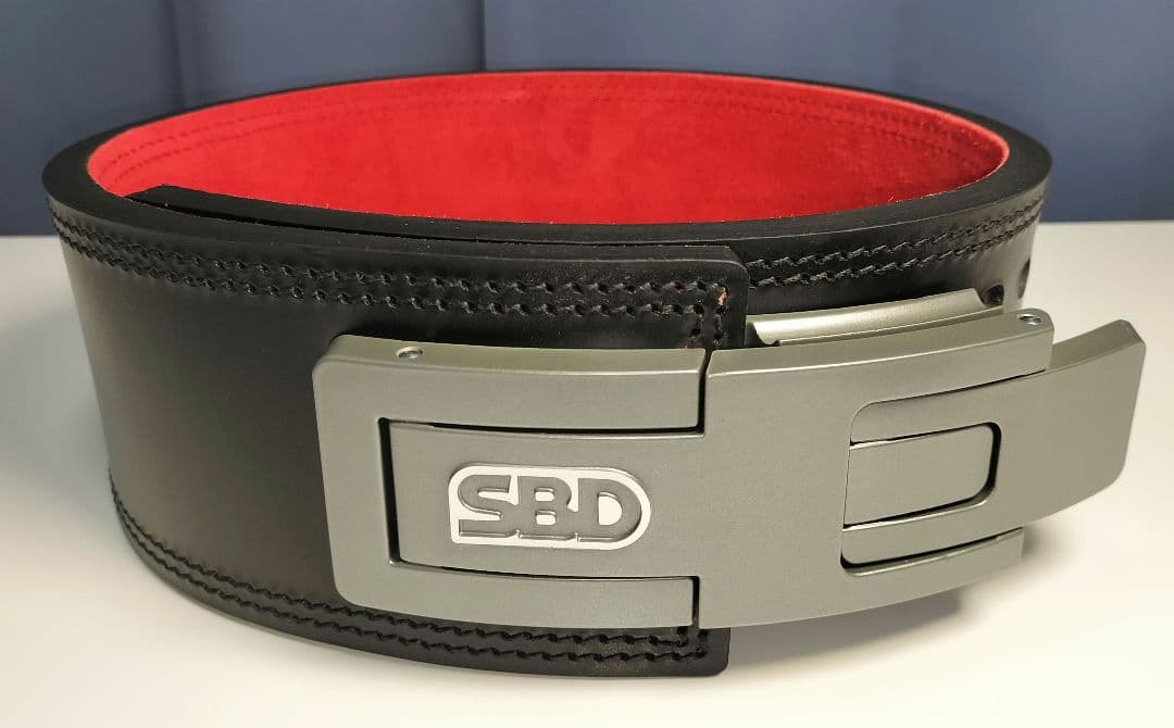 13mm【M】極美品 SBD パワーベルト ブラック/レッド パワーリフティング