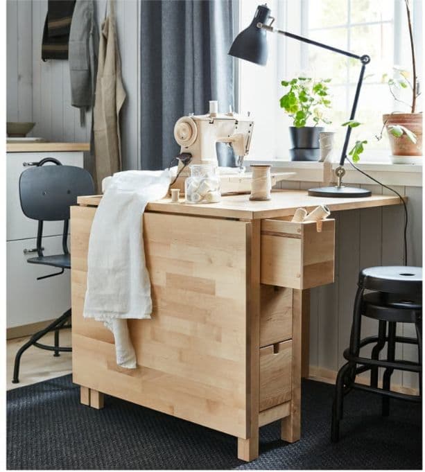 《送料込》IKEA ノールデン 折りたためデスク ダイニング 作業台コンパクト机