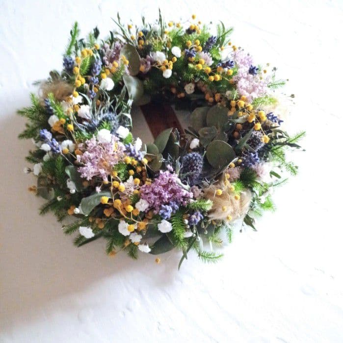 新品 未使用 ドライフラワー ミモザリース ミモザ 【ご予約】