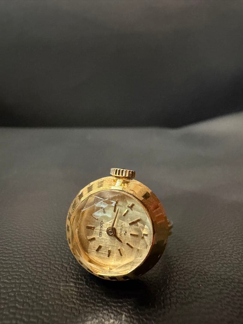 SEIKO アンティーク 手巻き式 ゴールド リングウォッチ