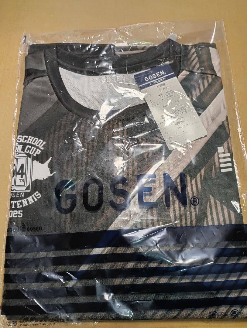 GOSEN テニスTシャツ 54th ハイジャパ L ブラック
