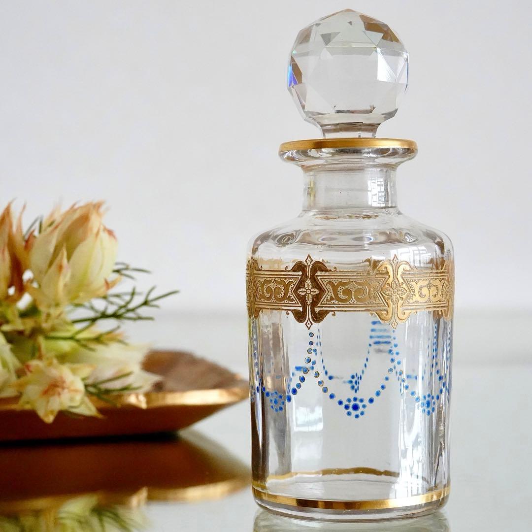 ぷっちまま★オールドバカラ 香水瓶M＆ラスター彩エナメル彩グラス2客