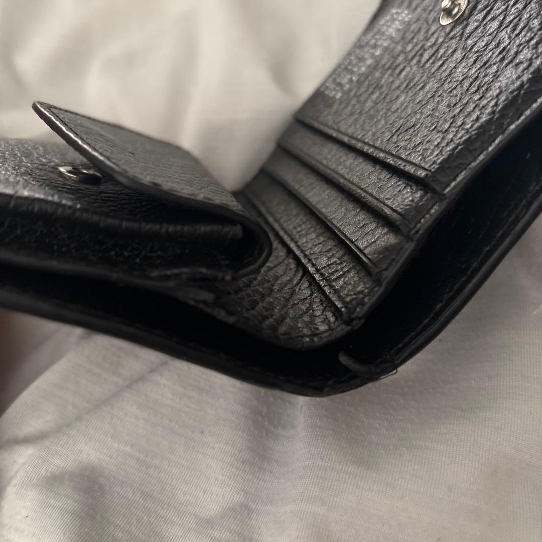 Maison Margiela ブラックレザー 二つ折り財布