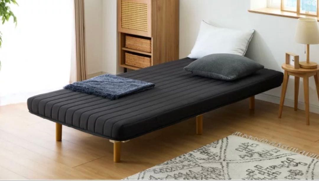 シングル ベッドフレーム 脚付マットレス　すのこ