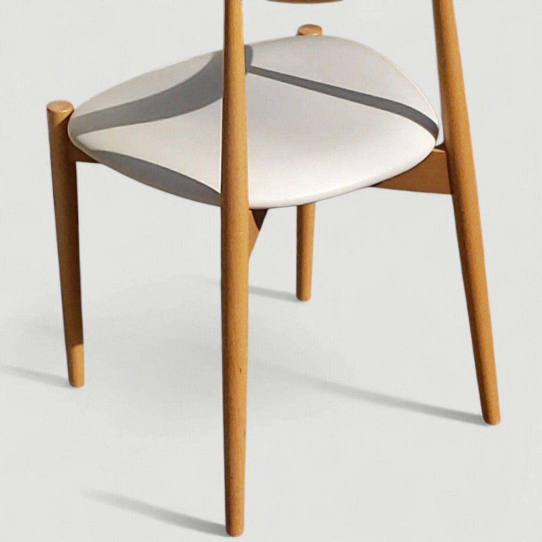 秋田木工 曲木 ダイニングチェア No.0808 IDC大塚家具 ホワイト ③