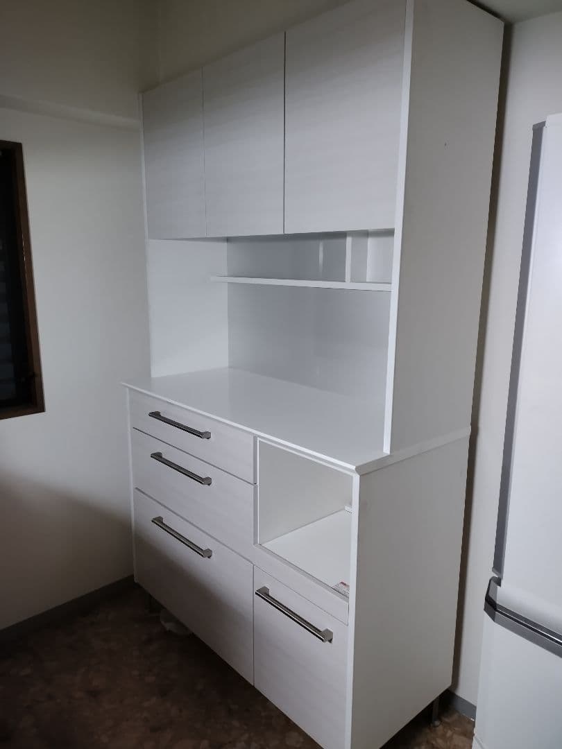 ホワイト 食器棚 キッチンボード