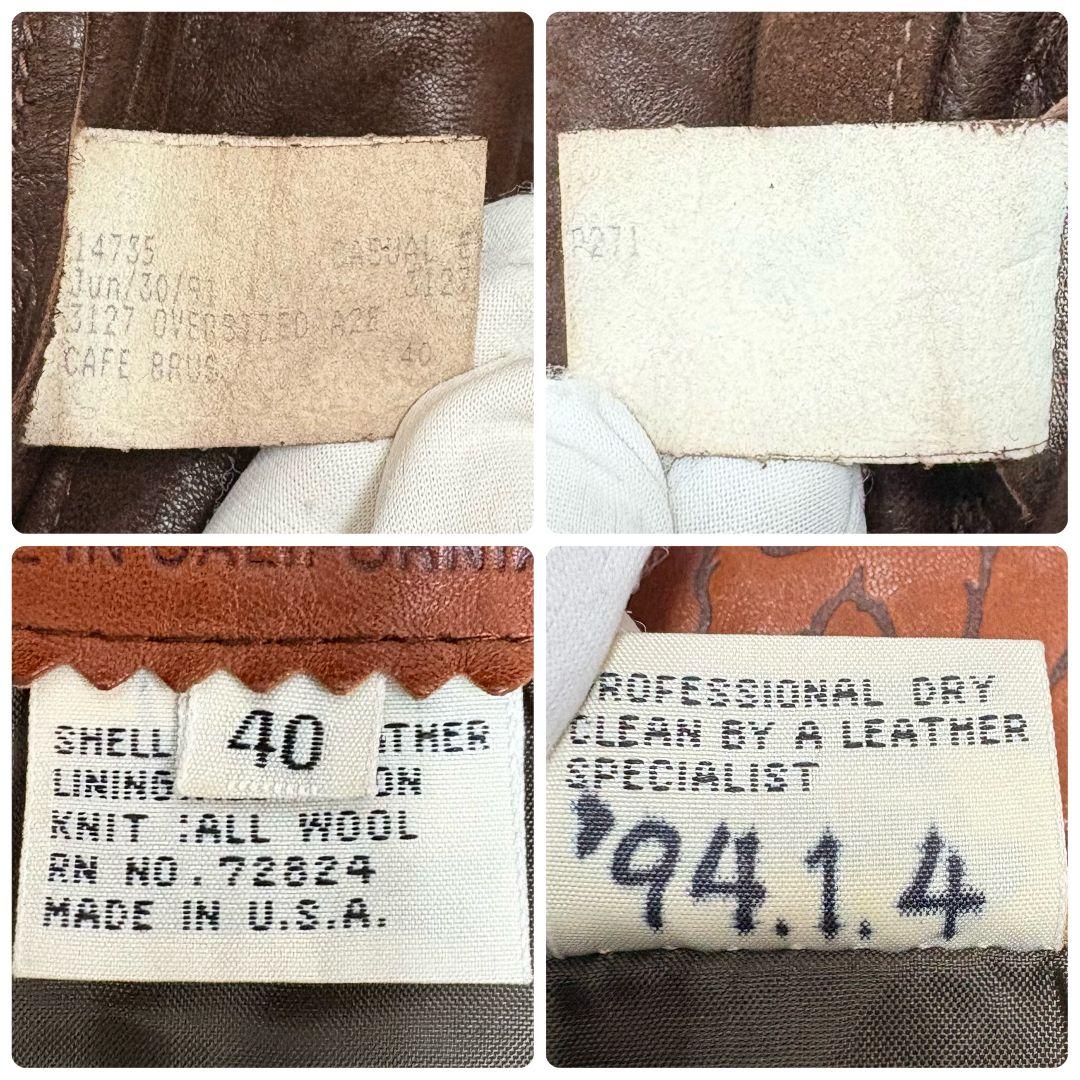 美品✨️Lサイズ ゴールデンベア A2 レザージャケット フライトジャケット