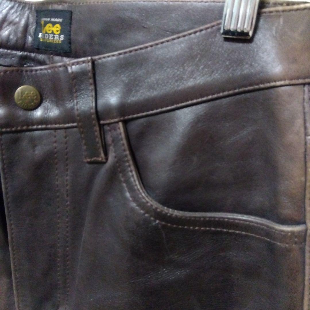 Lee こげ茶　レザー　ライダース　パンツ　新品　未使用