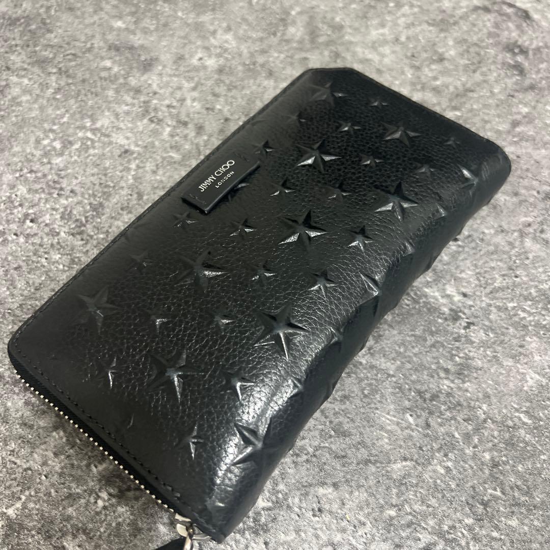 即発送！JIMMY CHOO CARNABY/S ブラック 長財布