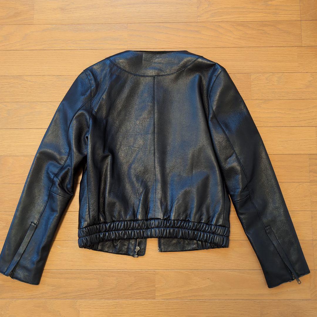 antiqua アンティカ ✼ 美品 ✼ノーカラー レザージャケット