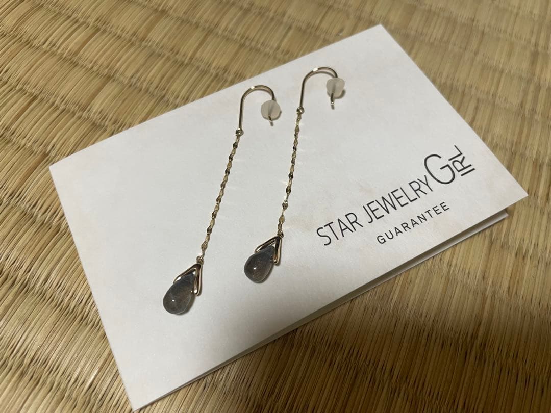 【限定お値下げ】STAR JEWELRY K10ゴールド ラブラドライト ピアス