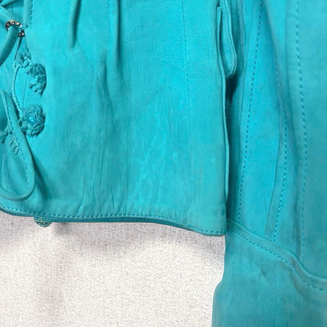 CLASS Roberto Cavalli レザー ジャケット レース ビジュー