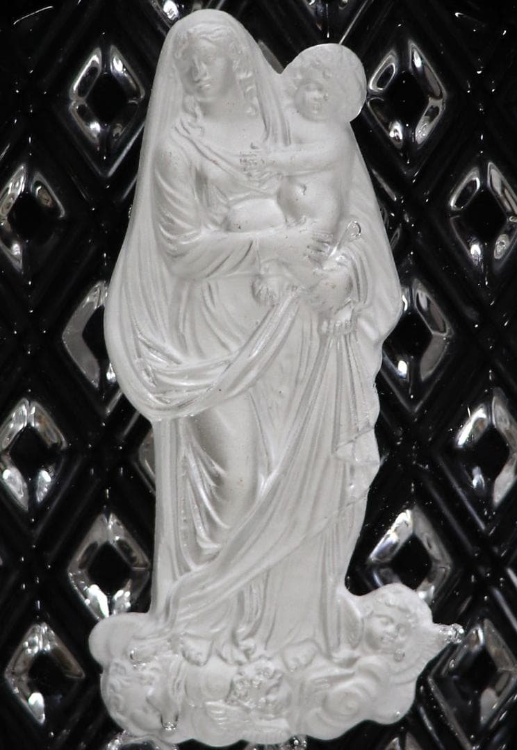 オールド・バカラ 激レア1830年頃セラミック マドンナ&チャイルド 十字架置物