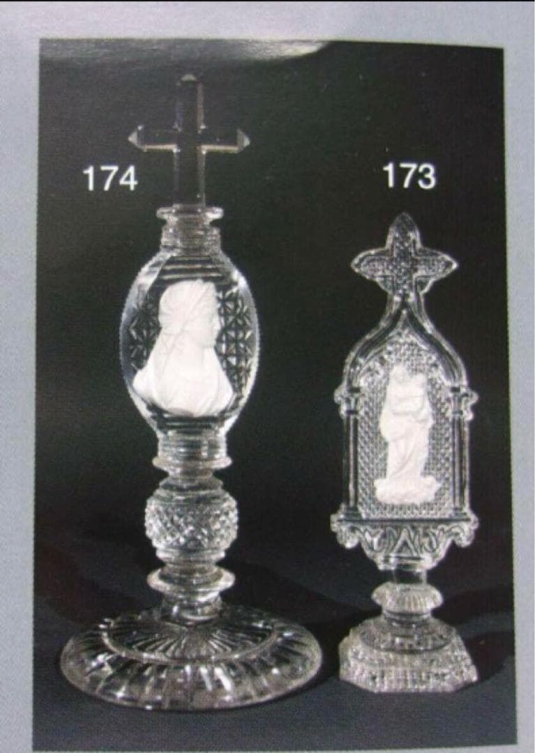 オールド・バカラ 激レア1830年頃セラミック マドンナ&チャイルド 十字架置物