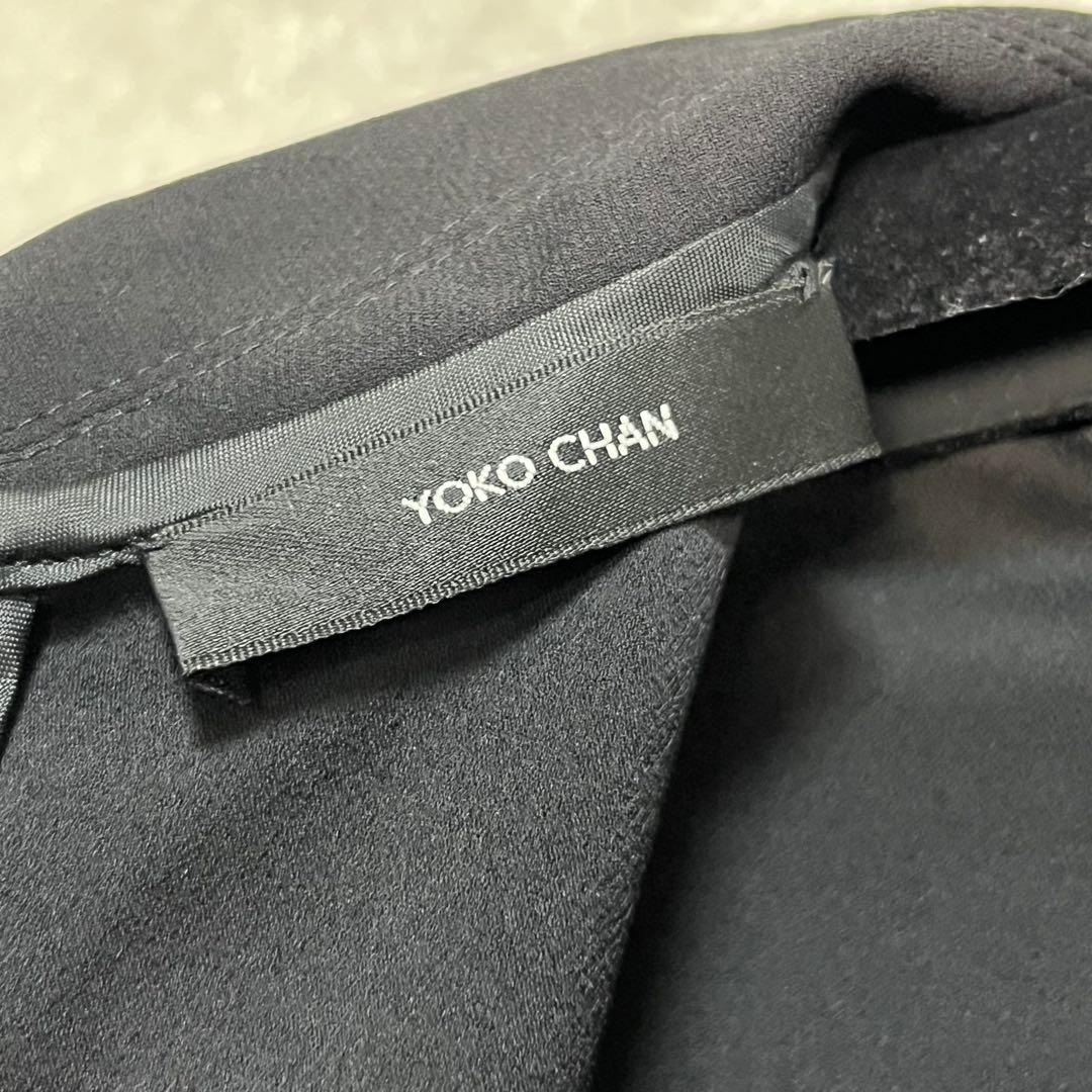 【美品】ヨーコチャン ラッフルスリーブポイントカラーブラウス　38