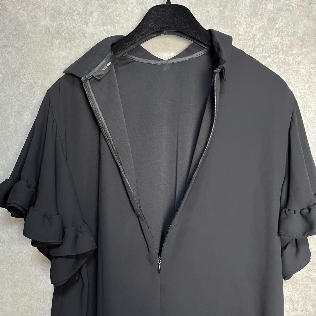 【美品】ヨーコチャン ラッフルスリーブポイントカラーブラウス　38