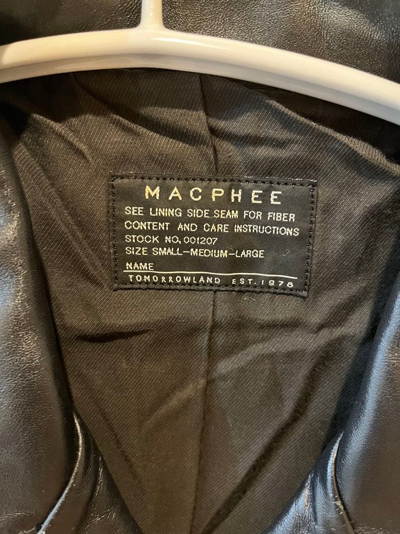 MACPHEE 可愛いベルト ラムレザー ダブルライダース