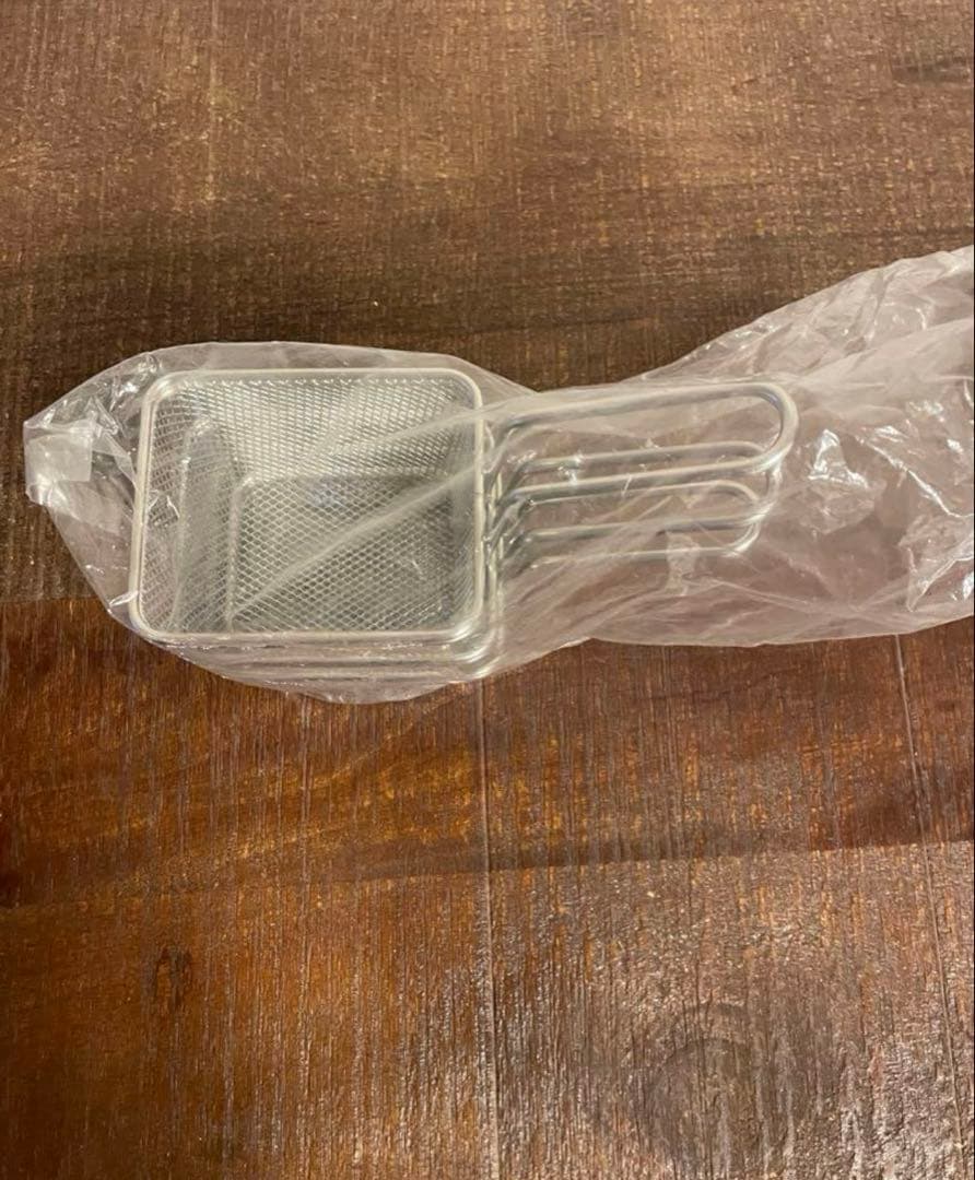 【10/19日曜まで】4つ)ステンレス製四角形ストレーナー　【新品未使用】