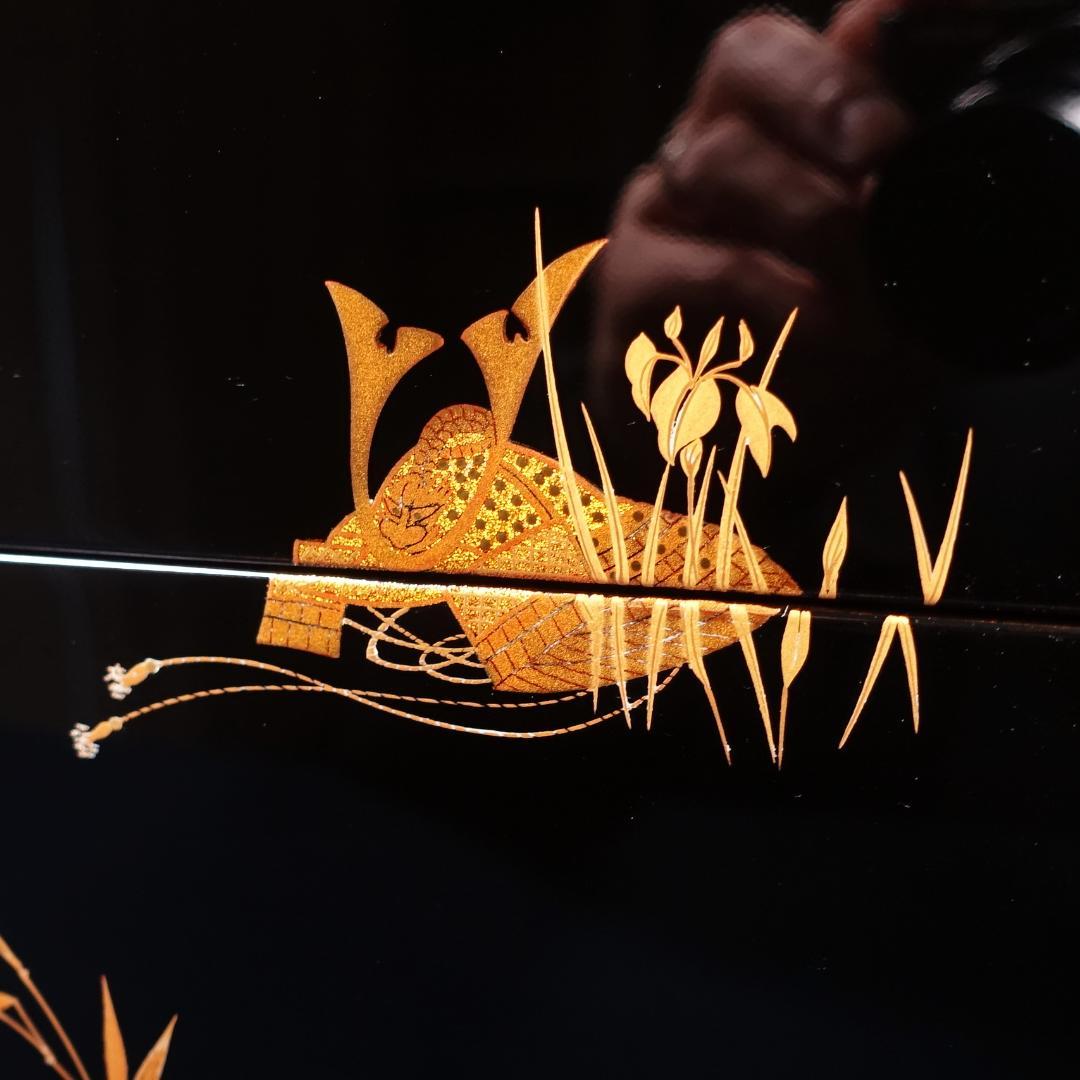 極細密画の本金蒔絵 輪島塗師 耕雲 川口浩文 五節句蒔絵 三段重箱 共箱付