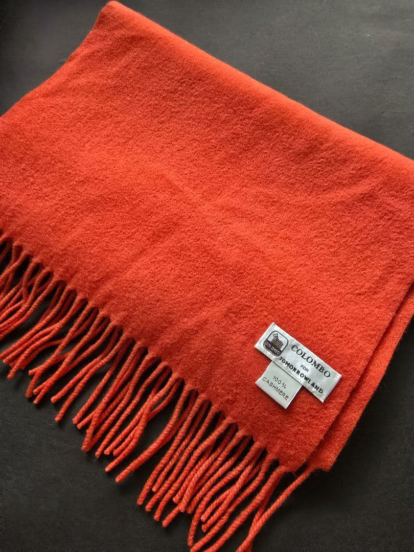 COLOMBO100%カシミヤ マフラー オレンジ トゥモローランド イタリア製