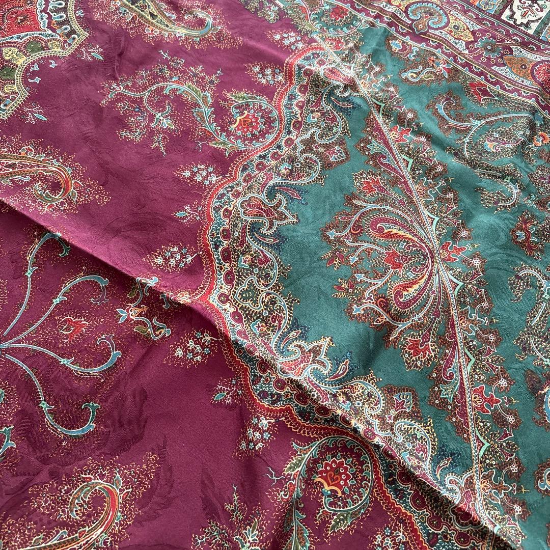 ラルフローレン　シルク　スカーフ　ペイズリー　RALPH LAUREN SILK