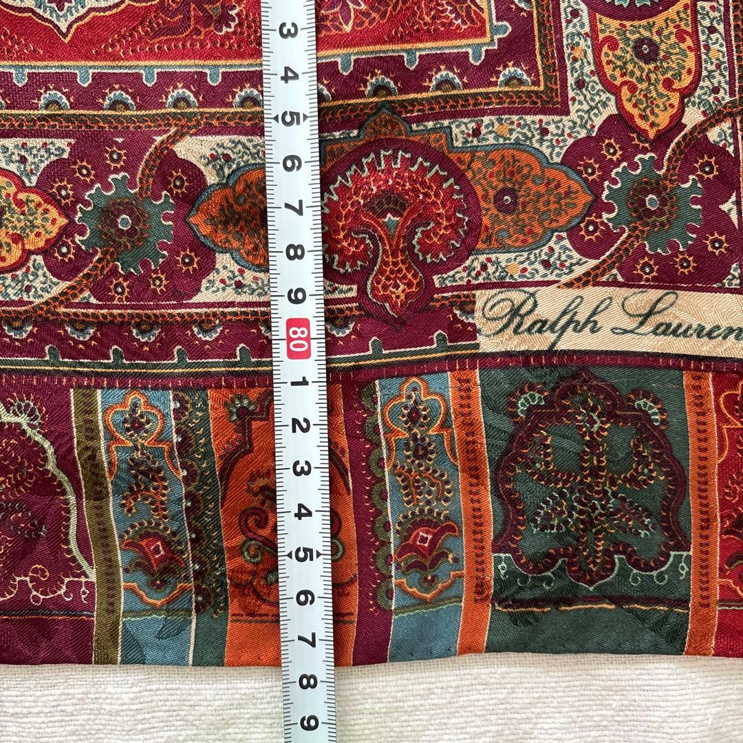 ラルフローレン　シルク　スカーフ　ペイズリー　RALPH LAUREN SILK