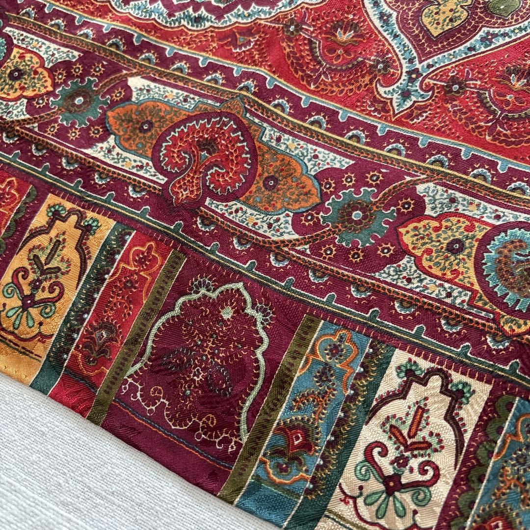 ラルフローレン　シルク　スカーフ　ペイズリー　RALPH LAUREN SILK