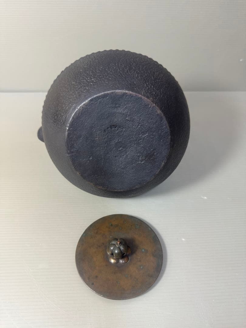 2393 龍文堂　鉄瓶　茶道具　時代物