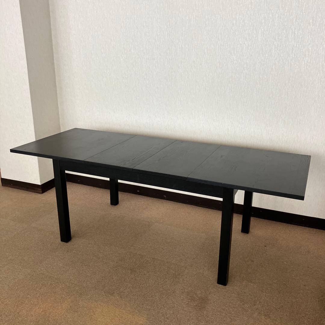 IKEA イケア　伸長式ダイニングテーブル　BJURSTA ブラック　傷あり
