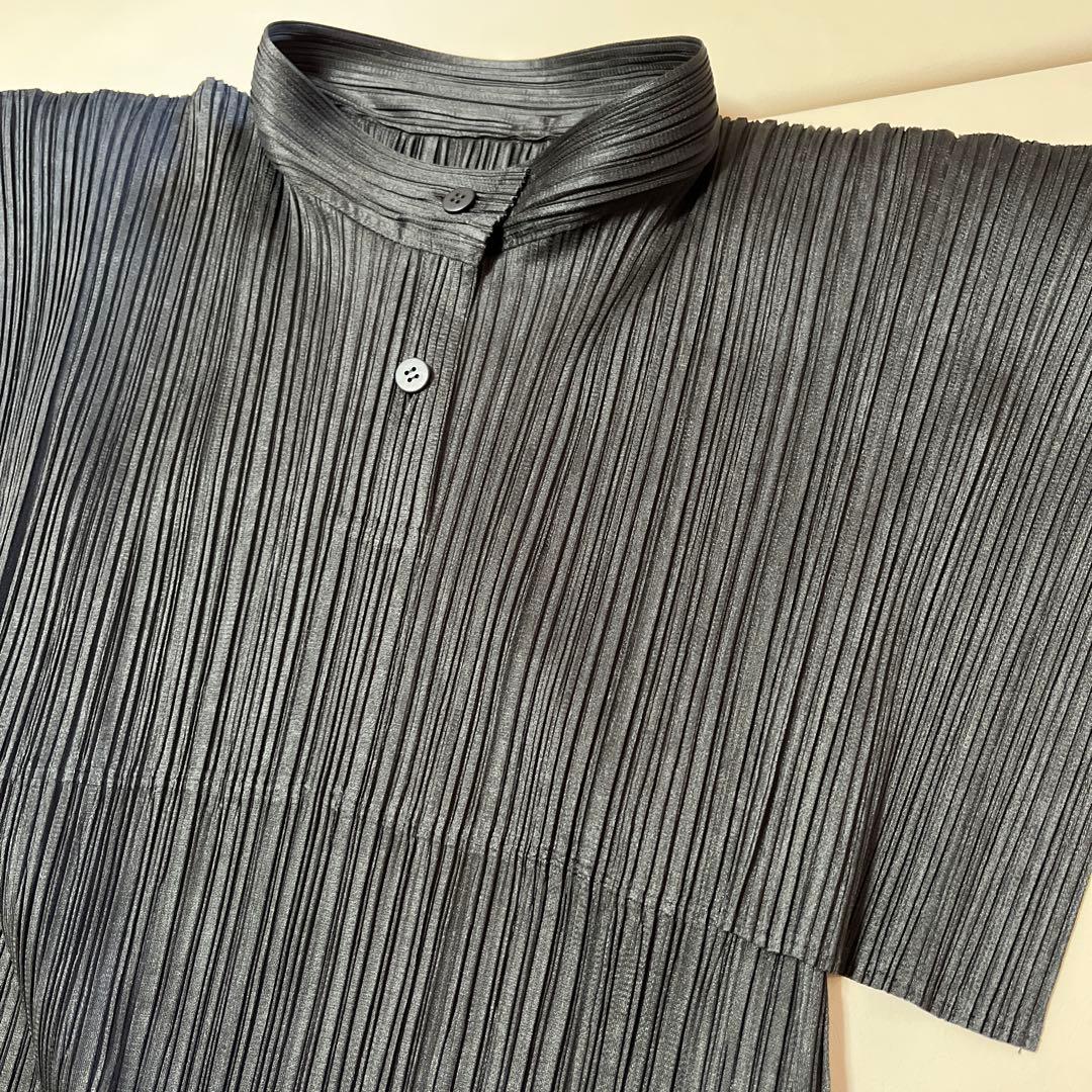 プリーツプリーズ　ワンピース(8月チャコール)