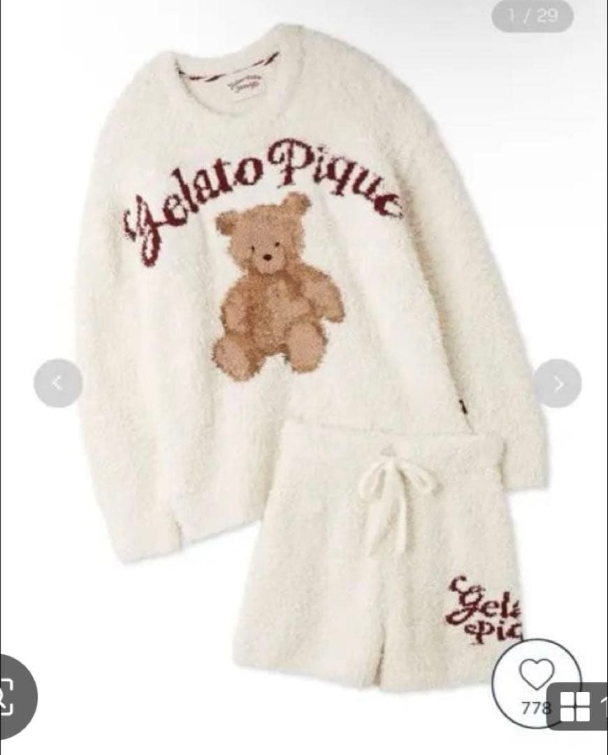 Gelato Pique テディベアルームウェア