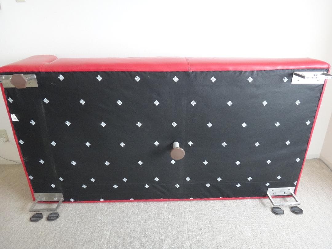 大塚家具 IDC L/S COMFORT 11 革張り 2人掛け 赤ソファ