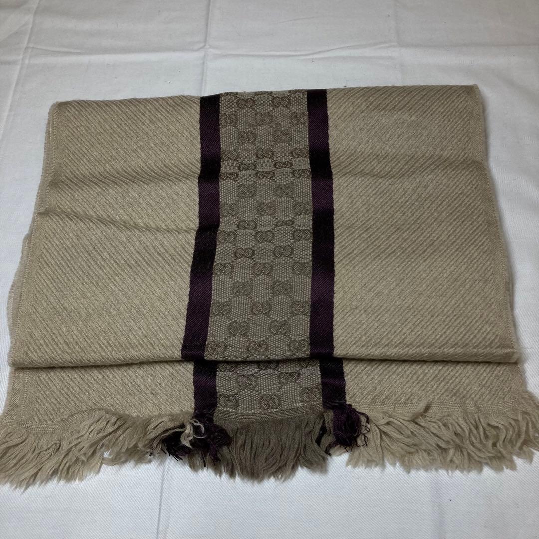 GUCCI/グッチ 　マフラー　ブラウン系　ウール/シルク　B60