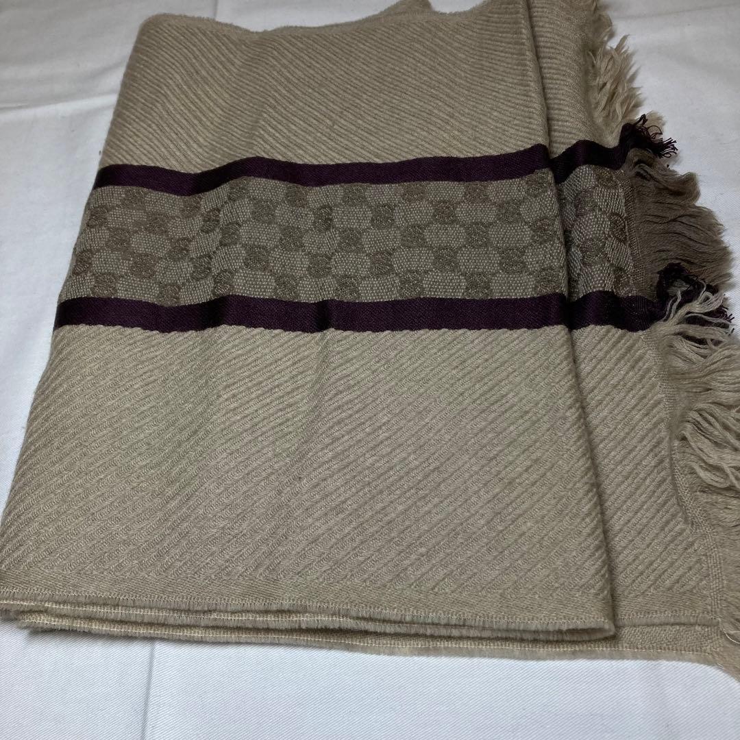 GUCCI/グッチ 　マフラー　ブラウン系　ウール/シルク　B60