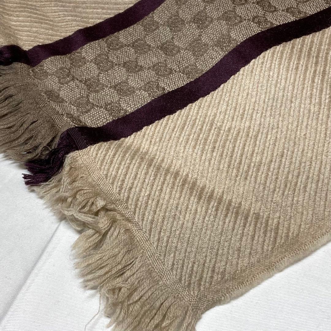 GUCCI/グッチ 　マフラー　ブラウン系　ウール/シルク　B60