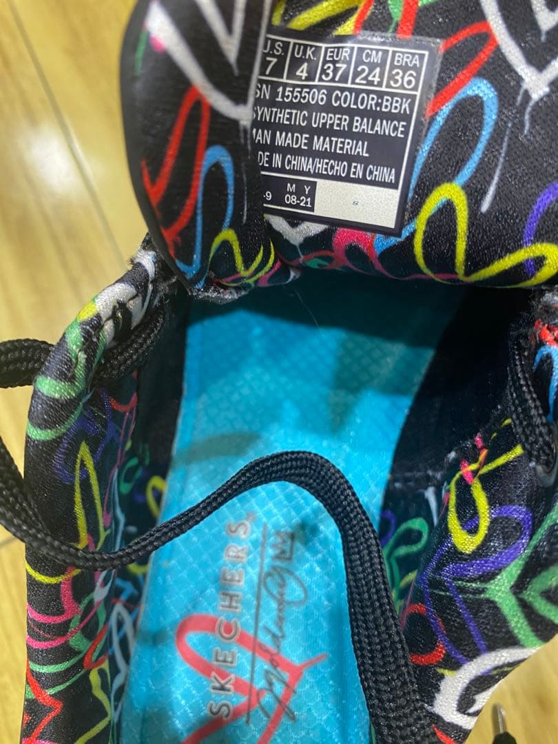 SKECHERS ハート柄スニーカー 24cm 厚底