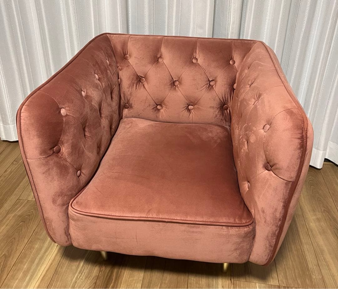 LOWYA 1人掛けソファ ピンク