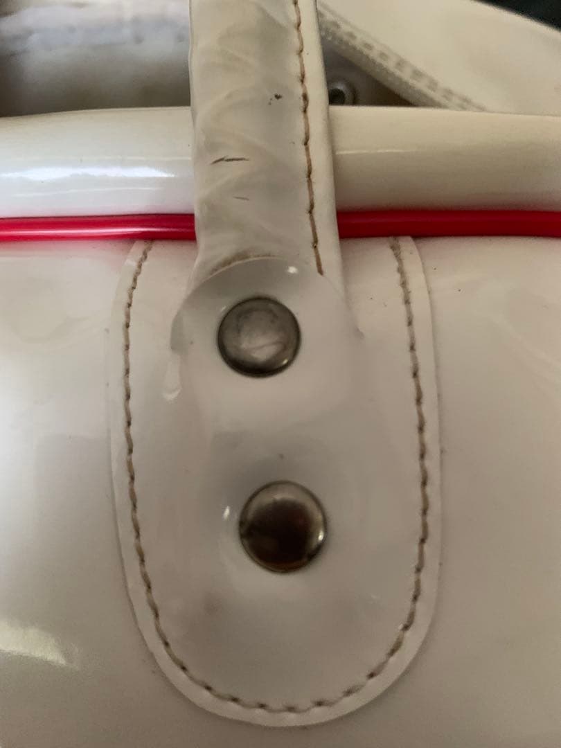 adidas 90sビンテージエナメルACEオリジナルボストンバッグ ホワイト