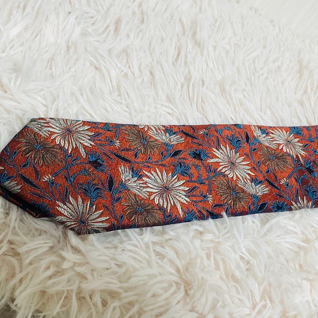 Paul Smith ポールスミス　シルク100% 花柄　ネクタイ フラワー