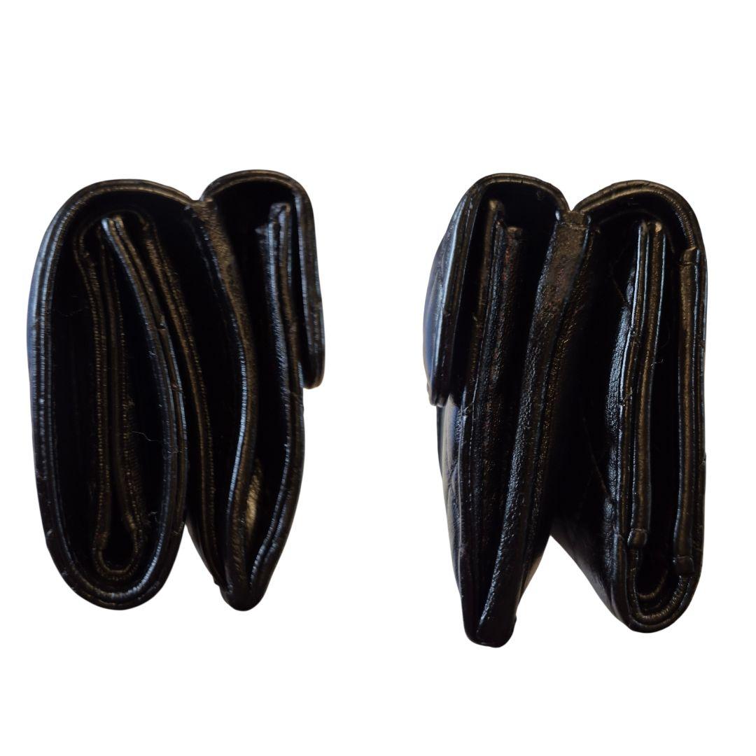 CHANEL　シャネル　マトラッセ　シルバー金具　三つ折り財布