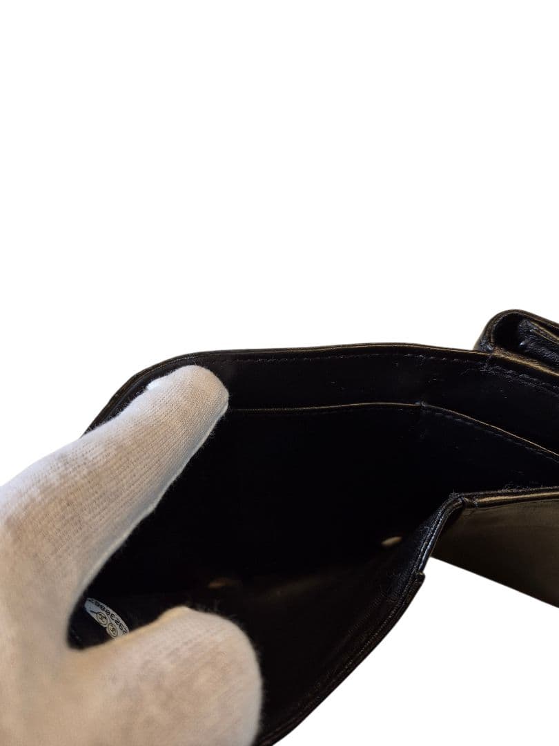 CHANEL　シャネル　マトラッセ　シルバー金具　三つ折り財布