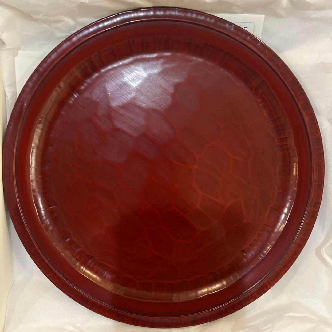 鎌倉彫 丸盆 8寸